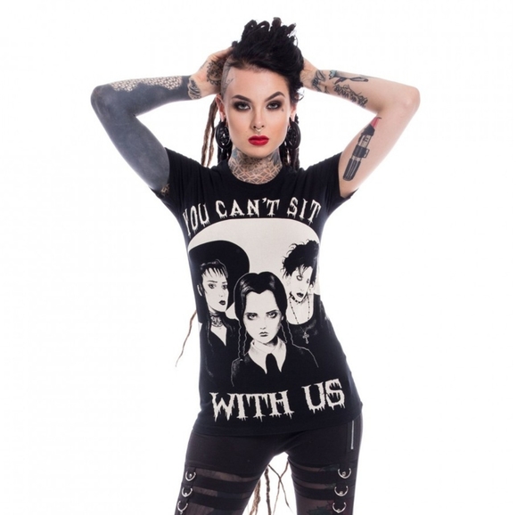 Heartless Tops - Lydia Nancy and Wednesday Addams large black shirt
